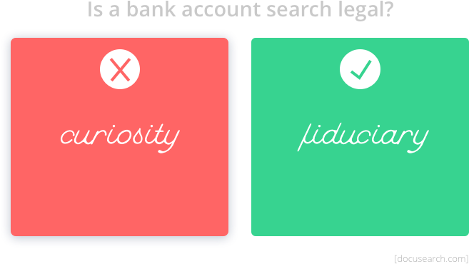 When Is A Bank Account Search Legal? - Docusearch.com